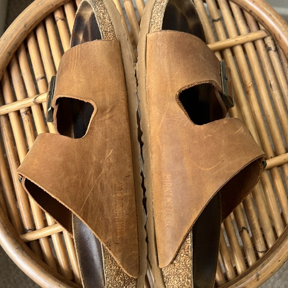 Birkenstock Arizona Brown Oiled Leather Sandals - Picture 6 of 7